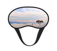 Romantic White Sand Landscape Sleep Eye Mask for Women Men Soft and Comfortable Sleep Mask Blackout Sleeping Eye Cover for Travel Yoga Nap Shift Work