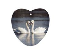 Romantic White Swan Car Air Freshener Hanging, Long Lasting Scented Car Aromatherapy Tablets, Love form Fragrance Scented Cards for Vehicles, Bedroom, Wardrobe White-style