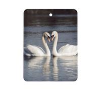 Romantic White Swan Car Air Freshener Hanging, Long Lasting Scented Car Aromatherapy Tablets, Square Fragrance Scented Cards for Vehicles, Bedroom, Wardrobe Black-style