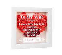 Romantic Wife Gifts - Forever Rose Shadow Box, Wedding Anniversary Roses Gifts for Wife, Christmas Valentine's Day Birthday Gifts for Wife from Husband