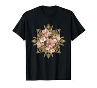 Romantic Wildflower Mandala Vintage Floral Bouquet T-Shirt