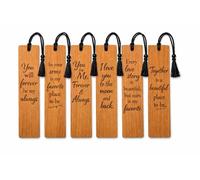 Romantic Wooden Bookmark for Couples - Engraved Love Quote Bookmark with Tassel, Personalized Gift for Him Her, Anniversary Valentine Wedding Gift, Cute Reading Accessories for Book Lovers