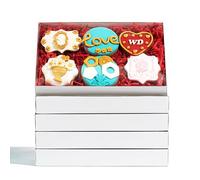 RomanticBaking Cookie Box, 50 Pack Bakery Take-Out Containers with Window, 9 1/2" x 6" x 1 1/4", for Macaron, Cakesicle, Rice Krispy Treats, Brownies