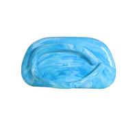 RomanticDesign Women Acrylic Metal Decor Handle Evening Clutch Purse Chic Chain Shoulder Bag for Party Prom Wedding, B-royal Blue