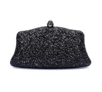 RomanticDesign Women Glitter Evening Bag Sequin Wedding Handbag Cocktail Prom Party Shiny Clutch Purse, Black