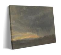 Romanticism Art Print of J.C. Dahl's Storm Clouds with Rain (1833) - Dramatic Sky And Rain Elements for Wall Decor Canvas Wall Art Prints Photo Picture Paintings Room Decor Home Decorative Frame 08x1
