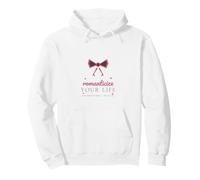 Romanticize Your Life Coquette Bow Aesthetic Soft Girl Pullover Hoodie