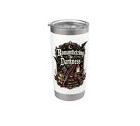 Romanticizing the Darkness Reading Bookworm Halloween Stainless Steel Insulated Tumbler