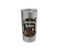 Romanticizing the Darkness Reading Bookworm Halloween Stainless Steel Insulated Tumbler