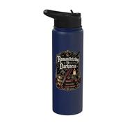 Romanticizing the Darkness Reading Bookworm Halloween Stainless Steel Insulated Water Bottle
