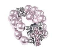 Romantics Crucifix Shaped Stretch Rings Hypoallergenically Stainless Steel with Faux Pearls Accent Anniversary Present Titaniumss Crucifix Rings Titaniumss Jewelry