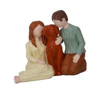 Romantics Loving Couple Figurine Home Adornment Family Dog Parent Resins Sculpture Wedding Decoration Couple Figurine
