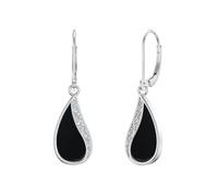 ROMANTICWORK Black Onyx Earrings 925 Sterling Silver Filigree Dangle Drop Earrings Teardrop Jewelry for Mothers Day Birthday Christmas Gifts Women