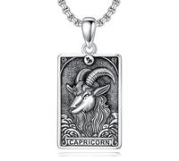 ROMANTICWORK Capricorn Necklace 925 Sterling Silver Zodiac Necklace Constellation Pendant Horoscope Astrology Jewelry for Christmas Birthday Gifts Men Women