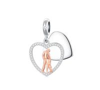 ROMANTICWORK Father Daughter Charm Sterling Silver Hug Charms for Bracelets Jewellery Making Birthday Valentines Day Gifts for Daughter Lover