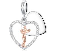 ROMANTICWORK Father Daughter Charm Sterling Silver Throw Charms for Bracelets Jewellery Making Birthday Valentines Day Gifts for Daughter Lover