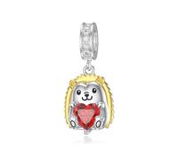 ROMANTICWORK Hedgehog Charms for Bracelets 925 Sterling Silver Hedgehog Gifts for Women Animal Hedgehog Jewellery Gifts for Birthday Mother's Day