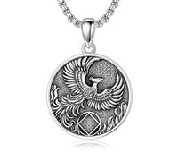 ROMANTICWORK Phoenix Necklace 925 Sterling Silver Phoenix Rising Jewelry NA Sobriety Jewelry Gifts For Men Women