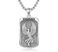 ROMANTICWORK Phoenix Necklace for Men Women 925 Sterling Silver Phoenix Pendant Necklace Jewelry Gifts for Father Husband Brother on Christmas Birthday Anniversaries
