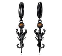 ROMANTICWORK Scorpion Earrings 925 Sterling Silver Tiger Eye Earring Sword Jewelry Anniversary Birthday Christmas Gifts for Women Men