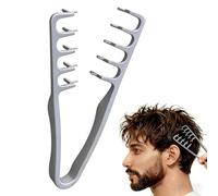ROMANVIC Texture Comb,Texturising Comb Styling Hair,Wide Tooth Combs Charming Volume Hair Styling Tool,Seam Cover Pony Combs, for Man Bangs Hairdressing (Grey)