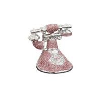 Romany Crushed Diamond Telephone Crystal Shelf Ornament Pink