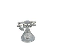 Romany Crushed Diamond Telephone Crystal Silver Shelf Ornament, Sparkling Elegance