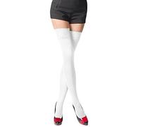 Romartex Opaque 80 Denier Microfibre Hold Ups Stockings, M, white