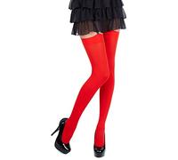 Romartex Opaque Stockings 80 Denier Plain, 8 Colours, Sizes S-XL, S, red