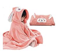 ROMASA Baby Bath Towel Hooded Ultra Soft Towel Highly Absorbent Bathrobe Blanket Toddlers Shower Gifts for Boys Girls- 27.5" x 55" (Pink)