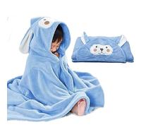 ROMASA Baby Bath Towel Hooded Ultra Soft Towel Highly Absorbent Bathrobe Blanket Toddlers Shower Gifts for Boys Girls-27.5" x 55" (Blue)