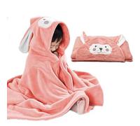 ROMASA Baby Bath Towel Hooded Ultra Soft Towel Highly Absorbent Bathrobe Blanket Toddlers Shower Gifts for Boys Girls- 27.5" x 55" (Pink)