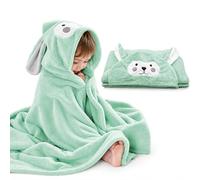 ROMASA Baby Bath Towel Ultra Soft Hooded Towel Highly Absorbent Bathrobe Blanket Toddlers Shower Gifts for Boys Girls- 27.5" x 55" (Green)