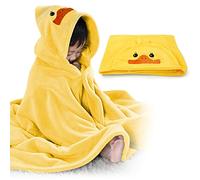 ROMASA Baby Bath Towel Ultra Soft Hooded Towel Highly Absorbent Bathrobe Blanket Toddlers Shower Gifts for Boys Girls-Extra Large 27.5" x 55" (Yellow)