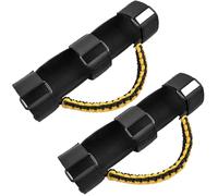 ROMASO Roll Bar Grab Handles for ATV & UTV Roll Cage Grab Bar Handles Adjustable Soft Paracord Handles for 1.5"-2" Bars,2 Pack (Black&Yellow)