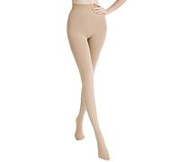 Romastory Women's Winter Warm Pantyhose Tights Elastic Fleece Lined Leggings Pants - Beige - Small / Medium