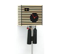 Rombach & Haas Modern cuckoo clock Bauhaus Design, black, 8 day