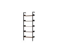 Rombe Full Bay IF1 Shelves Bookcase Lacquered Walnut