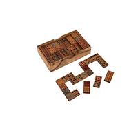 Rombol Double 9 Dominoes in Wooden Box - Coloured Dots