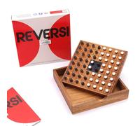 Rombol wooden Reversi Game - White and Black pieces - Wooden storage box - Travel games - 2 player strategy board game