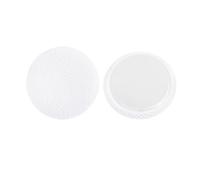 ROMDANTY 20pcs Colorful Cloth Covered Flat Buttons, DIY Sewing Buttons for Clothing, Bags, and Jackets, Fabric Button Patches, Flat Shank Design (10mm, White)