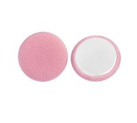 ROMDANTY 20pcs Colorful Cloth Covered Flat Buttons, DIY Sewing Buttons for Clothing, Bags, and Jackets, Fabric Button Patches, Flat Shank Design (10mm, Dark Pink)