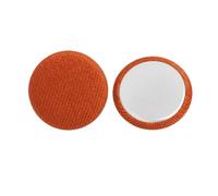 ROMDANTY 20pcs Colorful Cloth Covered Flat Buttons, DIY Sewing Buttons for Clothing, Bags, and Jackets, Fabric Button Patches, Flat Shank Design (10mm, Caramel)