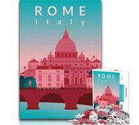 Rome 1000 Piece Jigsaw Puzzles for Adults & Teens,Challenging Game And Family Play for Is Ideal As A Gift for The Whole Family 50x75cm
