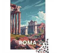 Rome Ancient Ruins 1000 Piece Extra-thick Cardboard Diy Jigsaw Puzzle Adults Kids 12 Years Up Fun Challenging Family Game Beautiful Decoration 70x50cm/1000pcs