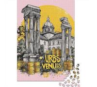 Rome Ancient Wealth Jigsaw Puzzle for Adults, 1000 Pieces, 52x38cm/1000pcs, A Calm After-work Activity; White Cardboard for Cleaner Sorting