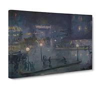 Rome At Night By Theodore Earl Butler Canvas Print | Gallery Wrapped 30mm Frame Wall Art | 30x20 inches | Ready to Hang | Classic Picture | Living Room Bedroom Lounge Office