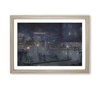 Rome at Night by Theodore Earl Butler Framed Print | A2 Oak Framed Wall Art | Ready to Hang | Modern Nature Picture | Living Room Bedroom Lounge Office