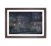Rome at Night by Theodore Earl Butler Framed Print | A2 Walnut Framed Wall Art | Ready to Hang | Modern Nature Picture | Living Room Bedroom Lounge Office