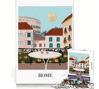 Rome Balcony View 1000 Piece Jigsaws for Teenagers Puzzle Smart Training Tranquil Escape Flawless Cut Memorable Gift size 38x52cm